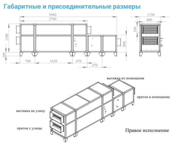 Приточно-вытяжная вентиляционная установка Breezart 6000-C Aqua RP W PB