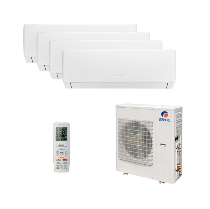 Комплект мульти-сплит-системы Gree GWHD(36)NK6OO(LC)(LH) / GWH18AGD-K6DNA4D/I + GWH12AGBXB-K6DNA4C/I + GWH09AGAXA-K6DNA4C/Ix2