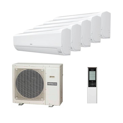 Комплект мульти-сплит-системы Hitachi RAM-110NP5E / RAK-35RPE + RAK-25RPE + RAK-18RPEx3