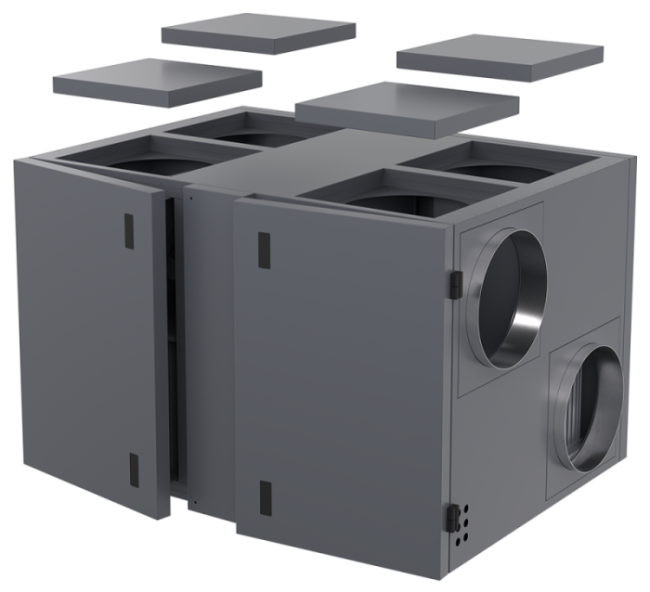 Компактная приточно-вытяжная установка серии ZPVR-N 3200 UER EC