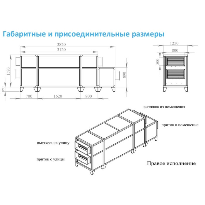 Приточно-вытяжная вентиляционная установка Breezart 6000-C Lux RP PB 45
