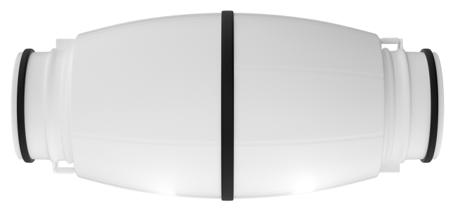 Круглый канальный вентилятор в шумоизолированном корпусе серии LS-100-V