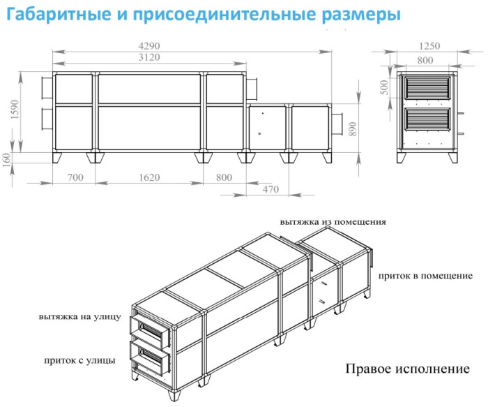 Приточно-вытяжная вентиляционная установка Breezart 6000-C Lux RP W PB 45