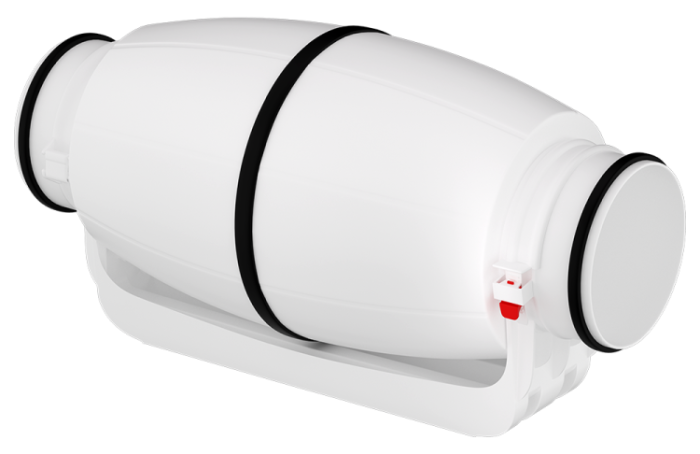 Круглый канальный вентилятор в шумоизолированном корпусе серии LS-125-V