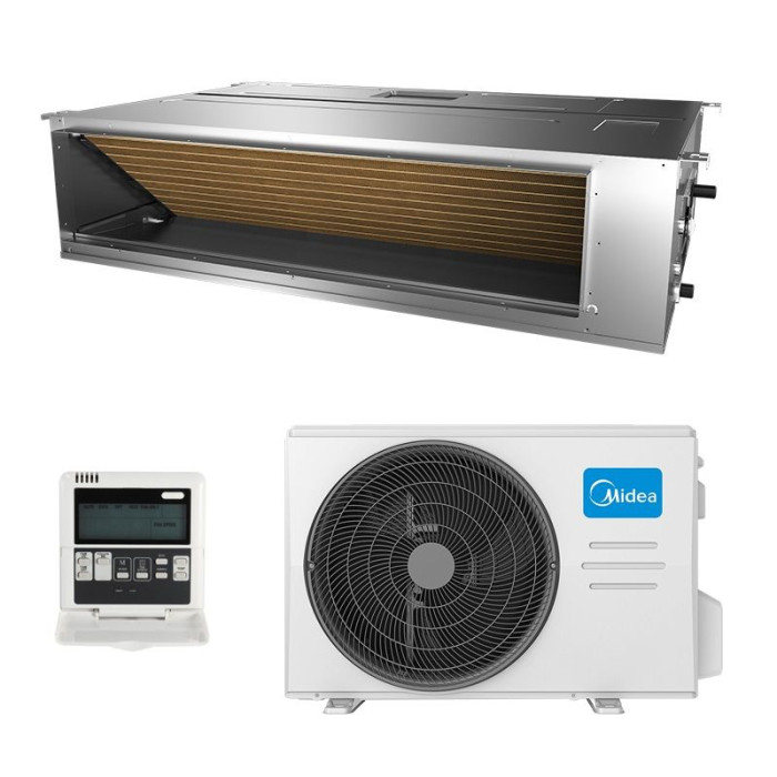 Полупромышленная сплит-система канального типа Midea MTI-36HWN1P-R / MOU-36HN1-R с зимним комплектом (-40)