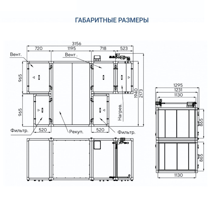 Приточно-вытяжная вентиляционная установка Turkov Zenit Standart S 7050 W