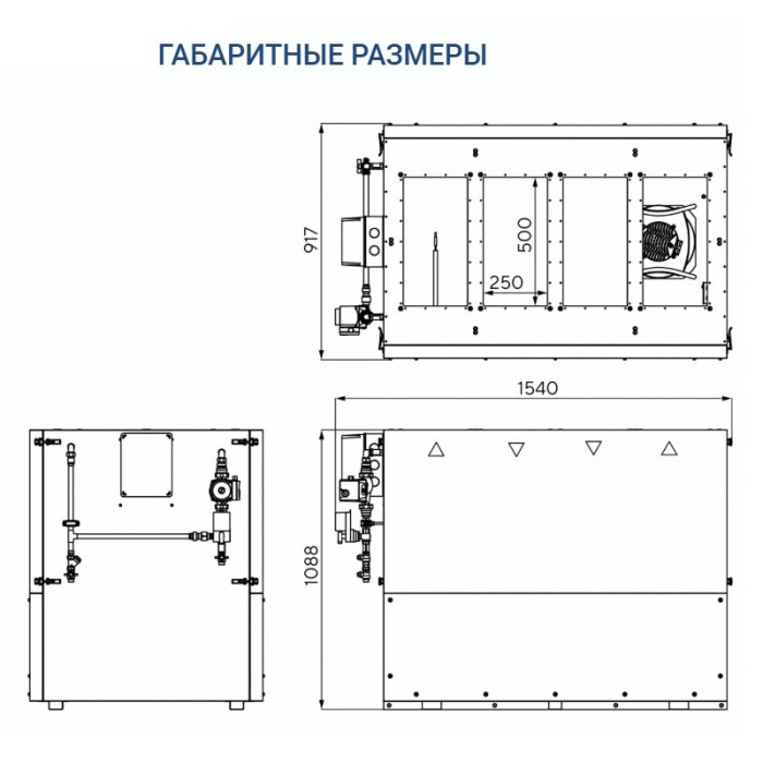 Приточно-вытяжная вентиляционная установка Turkov ZENIT HECO V 1200 W (Steel)