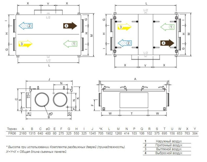 Приточно-вытяжная вентиляционная установка Systemair TOPVEX FR06EL-L-CAV