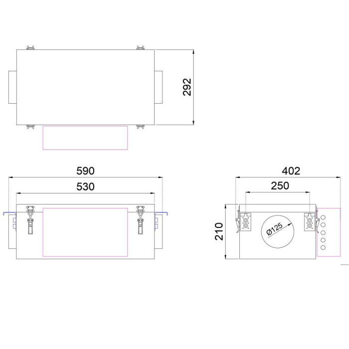 Приточная вентиляционная установка Turkov Capsule micro 200 E