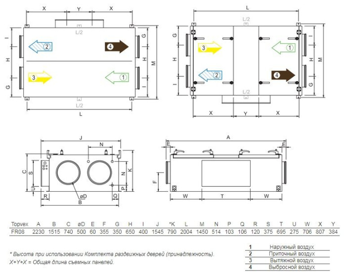 Приточно-вытяжная вентиляционная установка Systemair TOPVEX FR08 HWH-L-CAV
