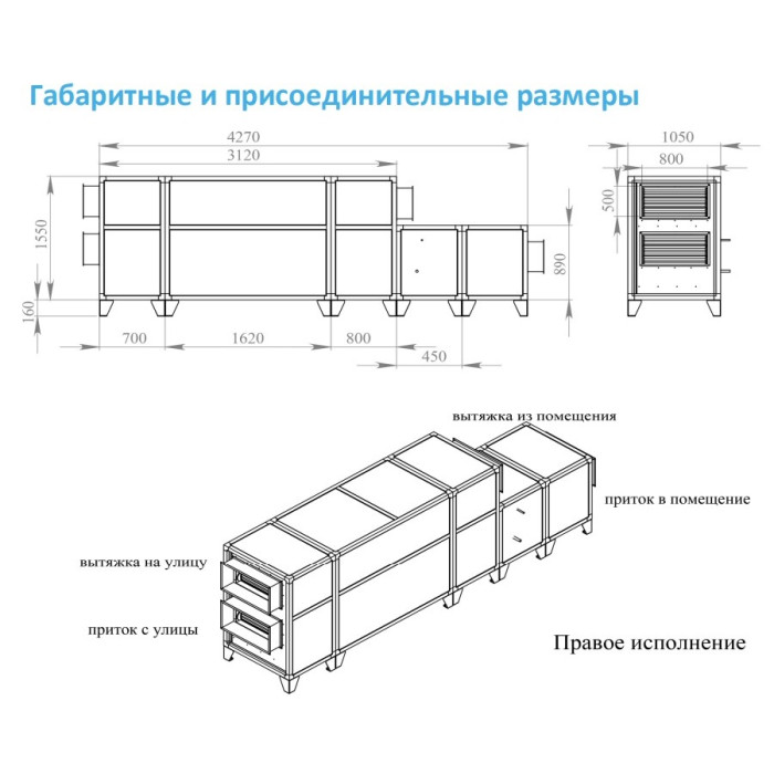 Приточно-вытяжная вентиляционная установка Breezart 4500-C Lux RP F PB 30