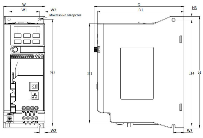 Частотный преобразователь Danfoss VEDA Drive VF-51 2,2 кВт ABA00004