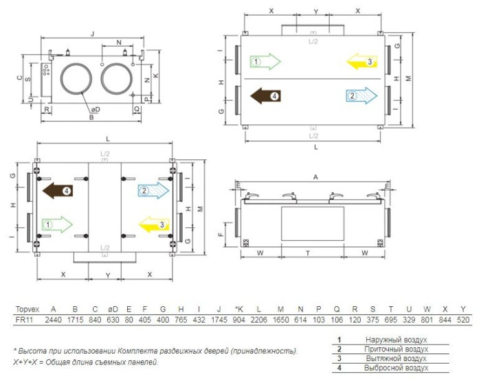 Приточно-вытяжная вентиляционная установка Systemair TOPVEX FR11 HWH-R-CAV