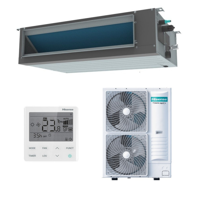 Полупромышленная сплит-система канального типа Hisense AUD-60UX4REH8 / AUW-60U6RW8 Wi-Fi