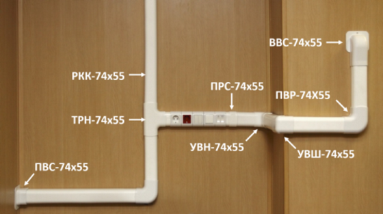 Угол внешний для РКК-74х55 (белый) УВШ-74х55