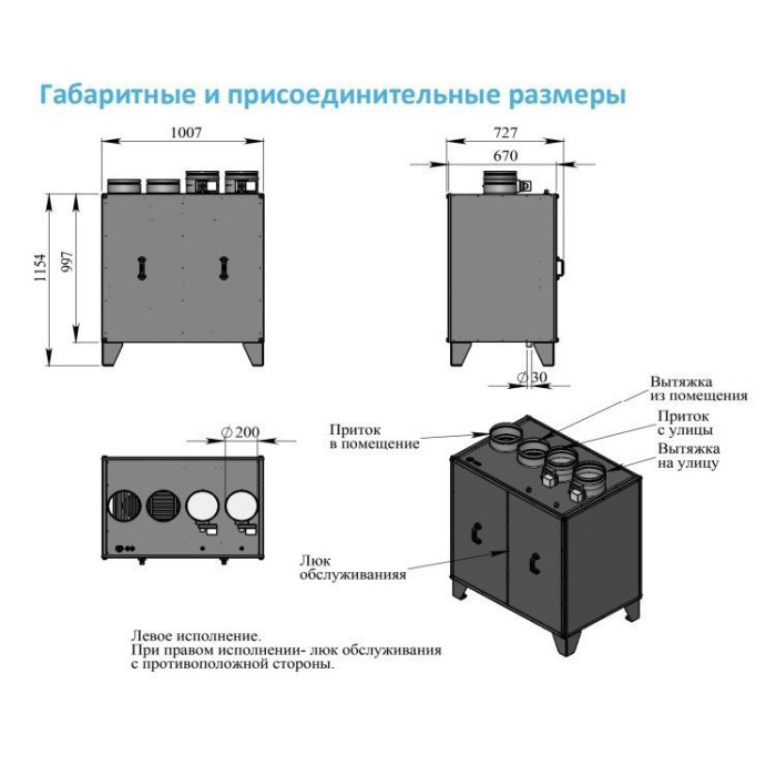 Приточно-вытяжная вентиляционная установка Breezart 1000 Lux RP VB 3,2