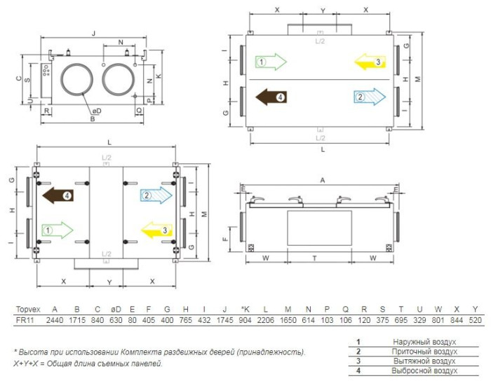 Приточно-вытяжная вентиляционная установка Systemair TOPVEX FR11EL-R-CAV