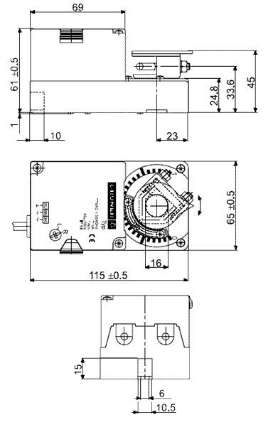 Электропривод системы вентиляции Gruner 227-230-15