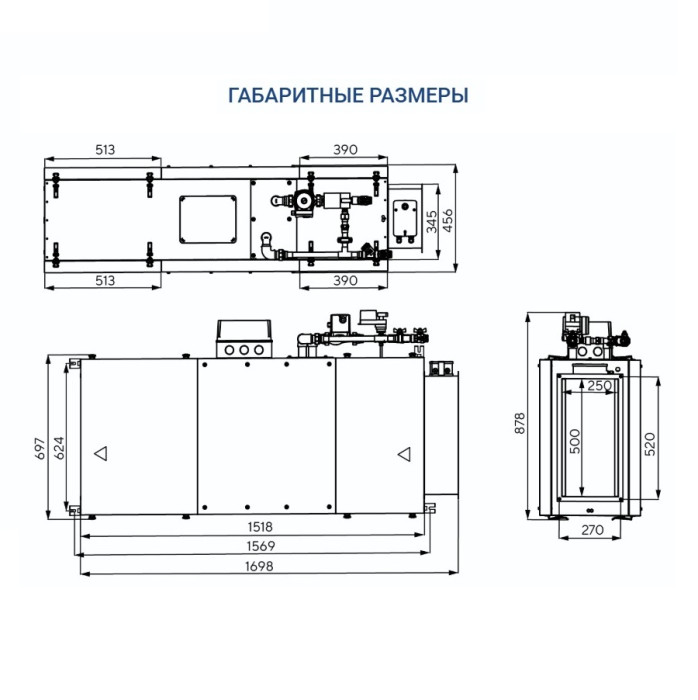 Приточная вентиляционная установка Turkov i-VENT-2000 W 4R