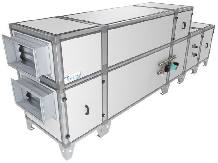 Приточно-вытяжная вентиляционная установка Breezart 3700-C Aqua RP W PB