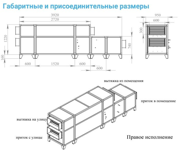 Приточно-вытяжная вентиляционная установка Breezart 3700-C Aqua RP W PB