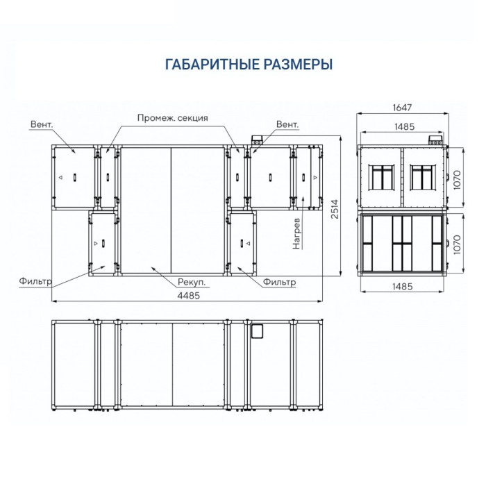 Приточно-вытяжная вентиляционная установка Turkov Zenit HECO S 12600 39E