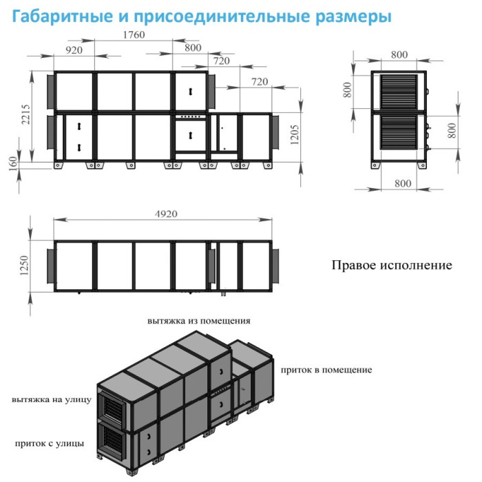 Приточно-вытяжная вентиляционная установка Breezart 8000-C Lux RP F PB 30