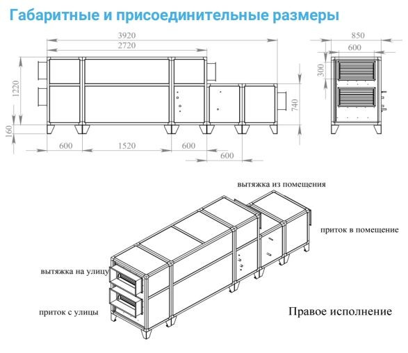 Приточно-вытяжная вентиляционная установка Breezart 2700-C Aqua RP W PB