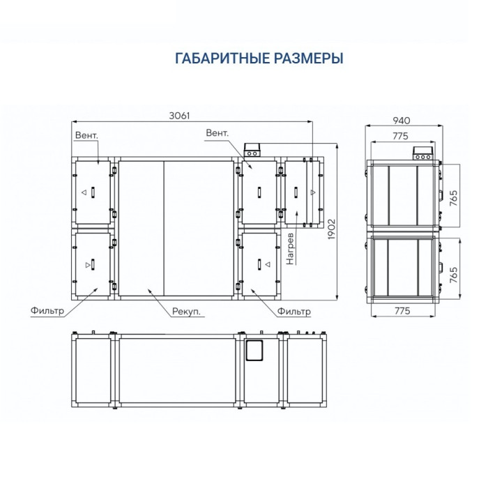 Приточно-вытяжная вентиляционная установка Turkov Zenit HECO S 4100 18E
