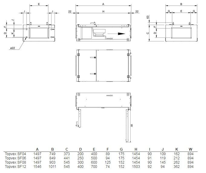 Приточная вентиляционная установка Systemair Topvex SF08 HWL