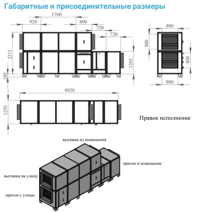 Приточно-вытяжная вентиляционная установка Breezart 8000-C Lux RP W PB 45