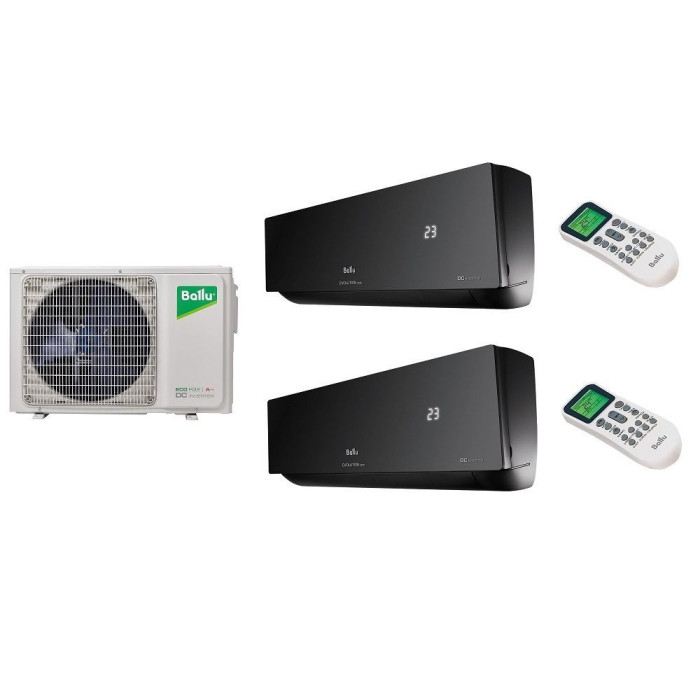 Комплект мульти-сплит-системы Ballu BA2OI-FM/out-18HN8/EU / BSUI-FM/in-09HN8/EU_BLx2