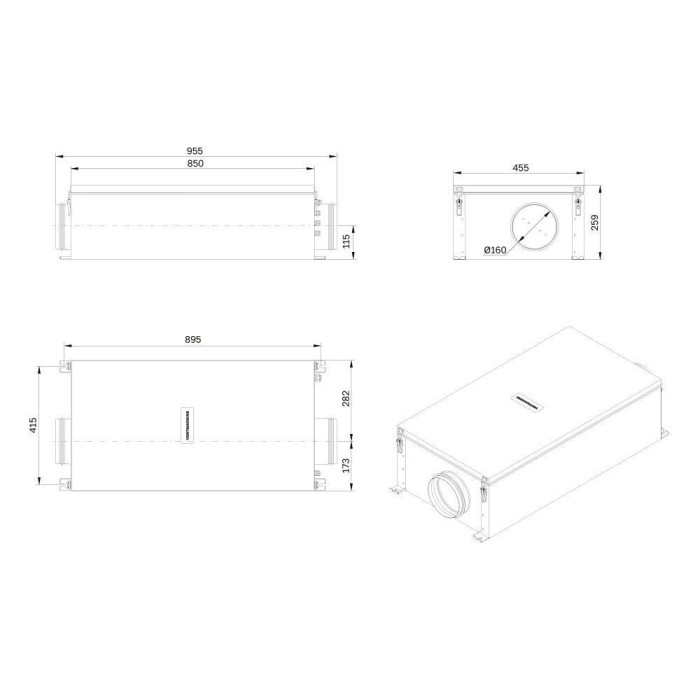 Приточная вентиляционная установка VentMachine Colibri 650 GTC