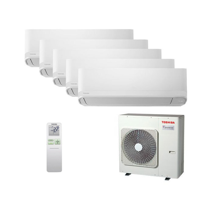 Комплект мульти-сплит-системы Toshiba RAS-5M34G3AVG-E / RAS-B07CKVG-EEx5