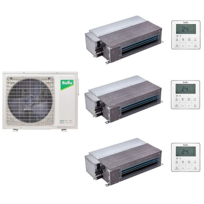 Комплект мульти-сплит-системы Ballu BA3OI-FM/out-27HN8/EU / BADI-FM/in-09HN8/EUx3