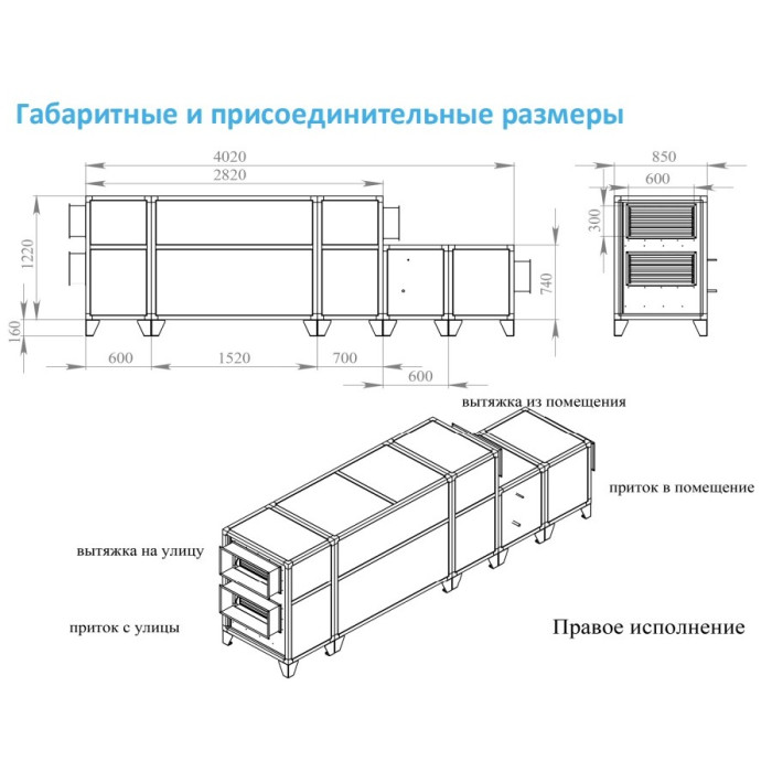 Приточно-вытяжная вентиляционная установка Breezart 2700-C Lux RP W PB 18