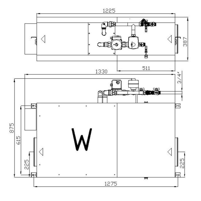 Приточная вентиляционная установка Turkov Capsule 1100 W 2R